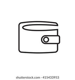 wallet icon vector sign black web simple symbol isolated graphic element picture