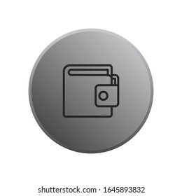 signo vectorial de icono de cartera aislado para diseño gráfico y web. plantilla de símbolo de cartera color editable en fondo blanco.