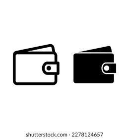 Vector de icono de cartera. Signo de cartera aislado en fondo blanco