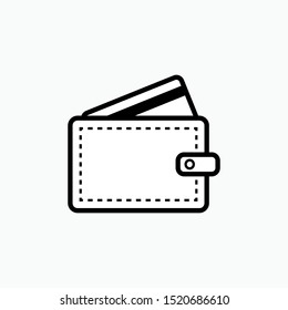 Wallet Icon - Vector, Sign and Symbol for Design, Presentation, Website or Apps Elements.