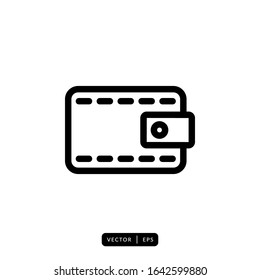 Wallet Icon Vector - Sign or Symbol