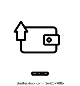 Wallet Icon Vector - Sign or Symbol
