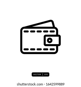 Wallet Icon Vector - Sign or Symbol