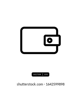 Wallet Icon Vector - Sign or Symbol