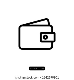 Wallet Icon Vector - Sign or Symbol