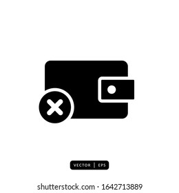 Wallet Icon Vector - Sign or Symbol