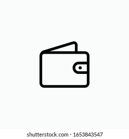 wallet icon vector sign symbol isolated
