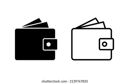 Wallet icon vector. wallet sign and symbol