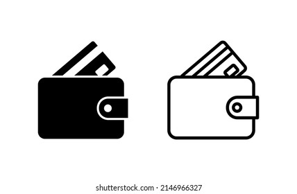 Wallet icon vector. wallet sign and symbol