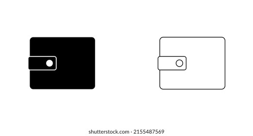 Símbolo de signo vectorial de icono de cartera aislado.	