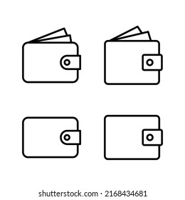 Vector de icono de cartera. símbolo y signo de cartera