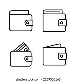 Vector de icono de cartera. símbolo y signo de cartera