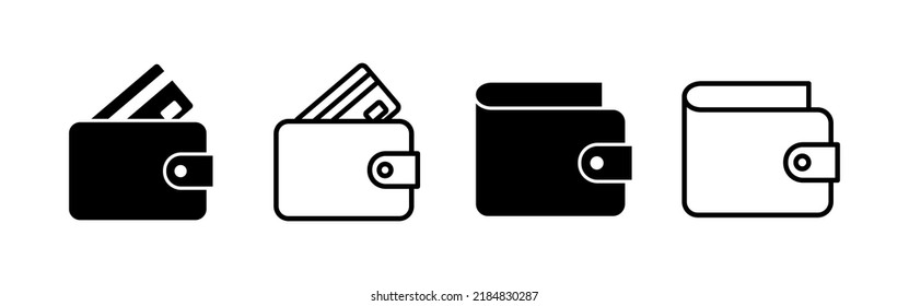 Vector de icono de cartera. símbolo y signo de cartera