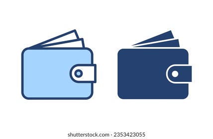 Vector de icono de cartera. símbolo y signo de cartera