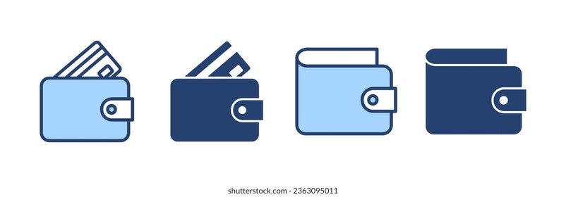 Vector de icono de cartera. símbolo y signo de cartera