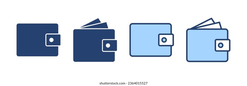 Vector de icono de cartera. símbolo y signo de cartera