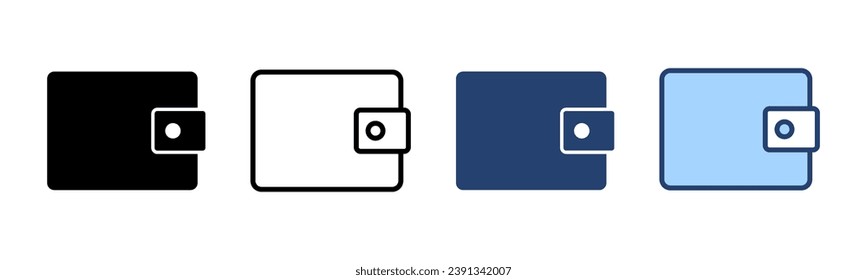 Vector de icono de cartera. símbolo y signo de cartera
