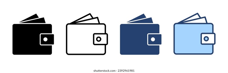 Vector de icono de cartera. símbolo y signo de cartera