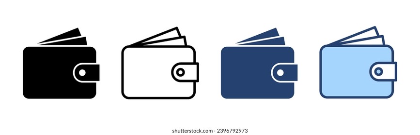 Wallet icon vector. wallet sign and symbol