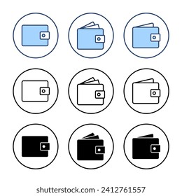 Vector de icono de cartera. símbolo y signo de cartera