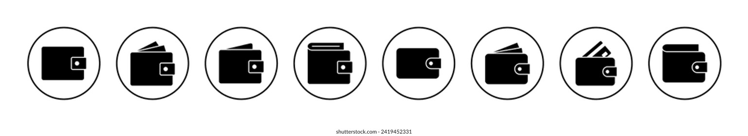 Wallet icon vector. wallet sign and symbol