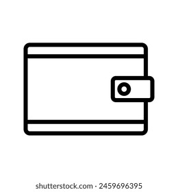 Wallet-Symbol Vektorgrafik Zeichen-Symbol auf weißem Hintergrund isoliert.