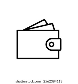 Wallet icon vector. wallet sign and symbol