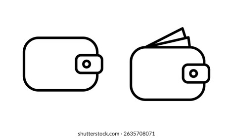 Wallet icon vector. wallet sign and symbol