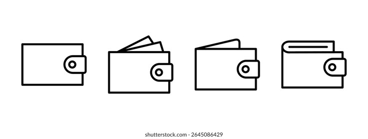 Wallet icon vector. wallet sign and symbol
