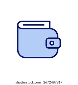 Vektorsymbol der Brieftasche. Geldbörse und Symbol
