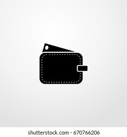 wallet icon. vector sign symbol on white background
