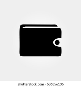 wallet icon. vector sign symbol on white background