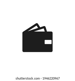 Vector de icono de cartera. Signo de dinero simple