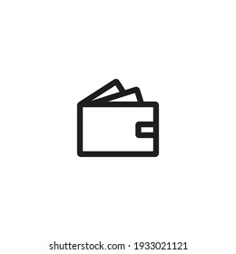 Vector de icono de cartera. Signo de cartera simple