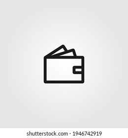 Vector de icono de cartera. Signo de cartera simple