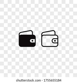 Vector de icono de cartera. Signo de cartera simple