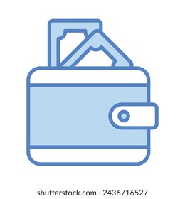 Wallet icon vector, stock illustration