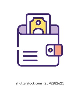 Wallet icon vector stock illustration