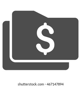 Wallet icon. Vector style is flat iconic symbol with rounded angles, gray color, white background.