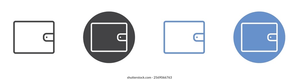 Wallet icon vector symbol outline sign