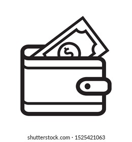 WALLET ICON VECTOR SYMBOL TEMPLATE