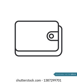 Wallet Icon Vector Template Flat Design