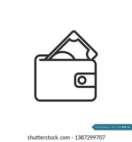 Wallet Icon Vector Template Flat Design