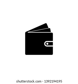 Wallet icon vector. Trendy flat design style on white background. Wallet symbol illustration.