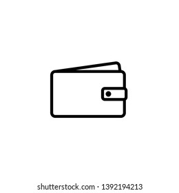 Wallet icon vector. Trendy flat design style on white background. Wallet symbol illustration.
