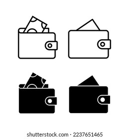 Wallet icon vector for web and mobile app. wallet sign and symbol