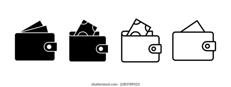 Wallet icon vector for web and mobile app. wallet sign and symbol