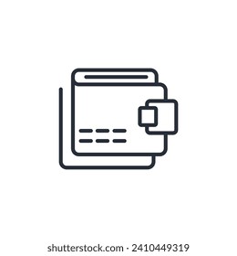 Wallet icon. vector.Editable stroke.linear style sign for use web design,logo.Symbol illustration.
