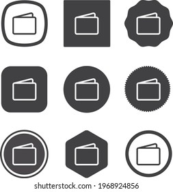 icono de cartera. conjunto de iconos web . colección de iconos. Ilustración vectorial simple.