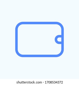 wallet icon for website UI design. Round and thin vector illustration of the e-wallet. 